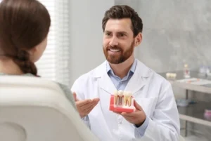 Dental consultation about implant