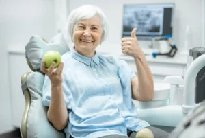 happy dental implant patient