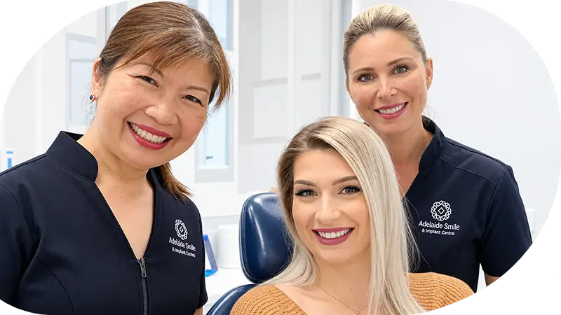 Patient with Boutique Dental Care team