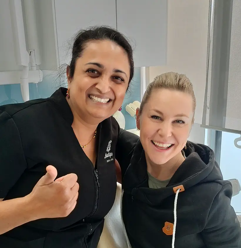 Smiling dental team members at the clinic